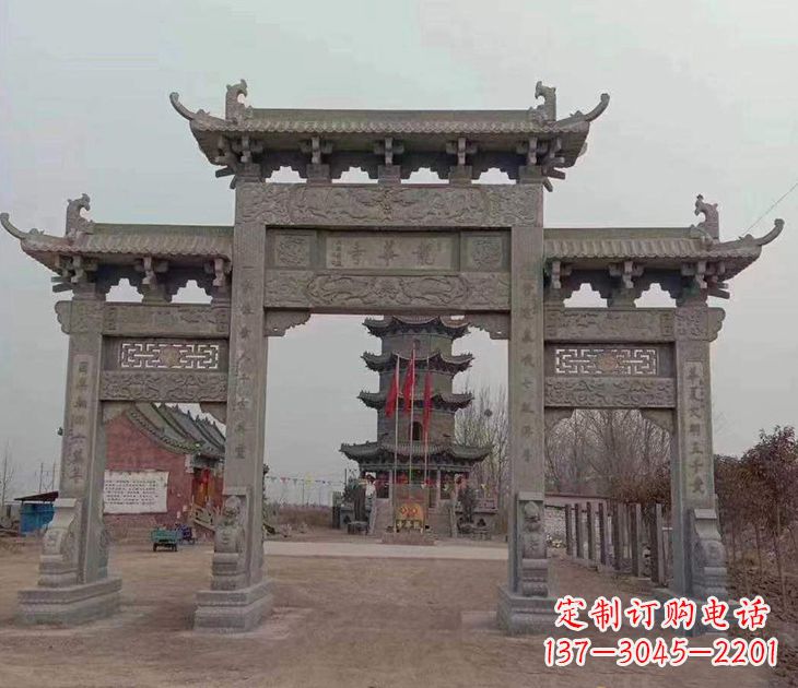 菏泽寺院石牌坊