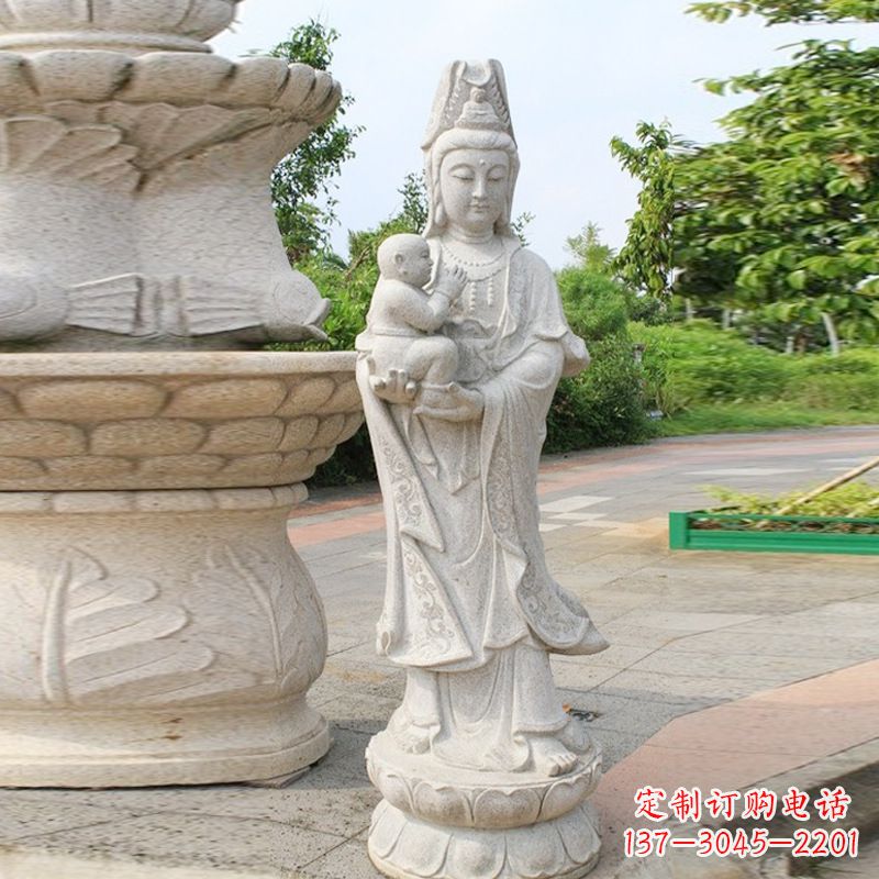 菏泽送子观音汉白玉石雕