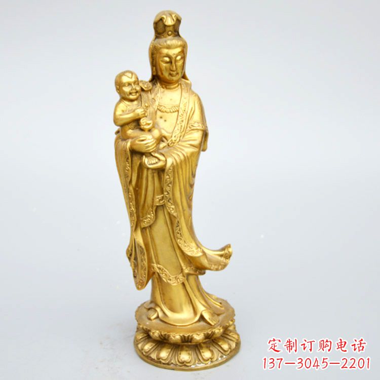 菏泽送子观音铜雕