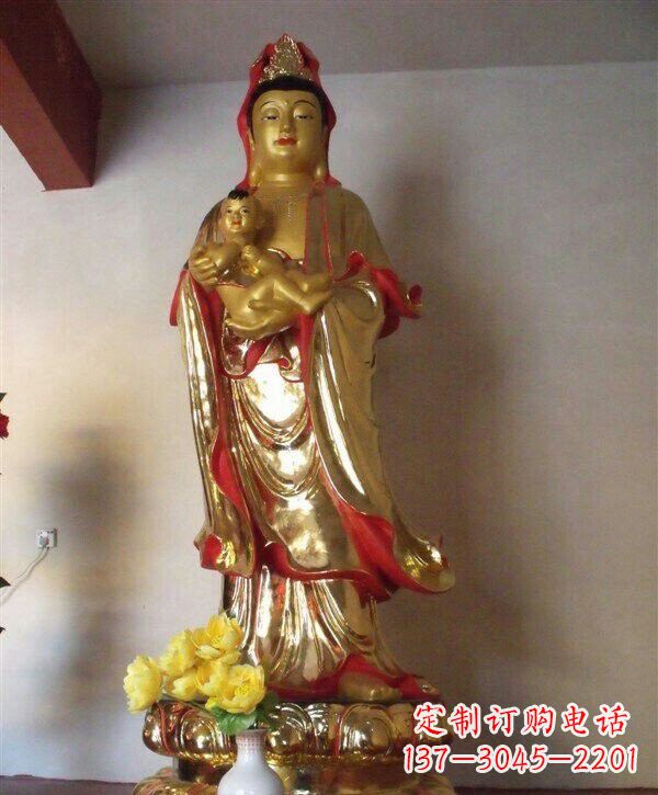 菏泽送子观音铜雕 (2)