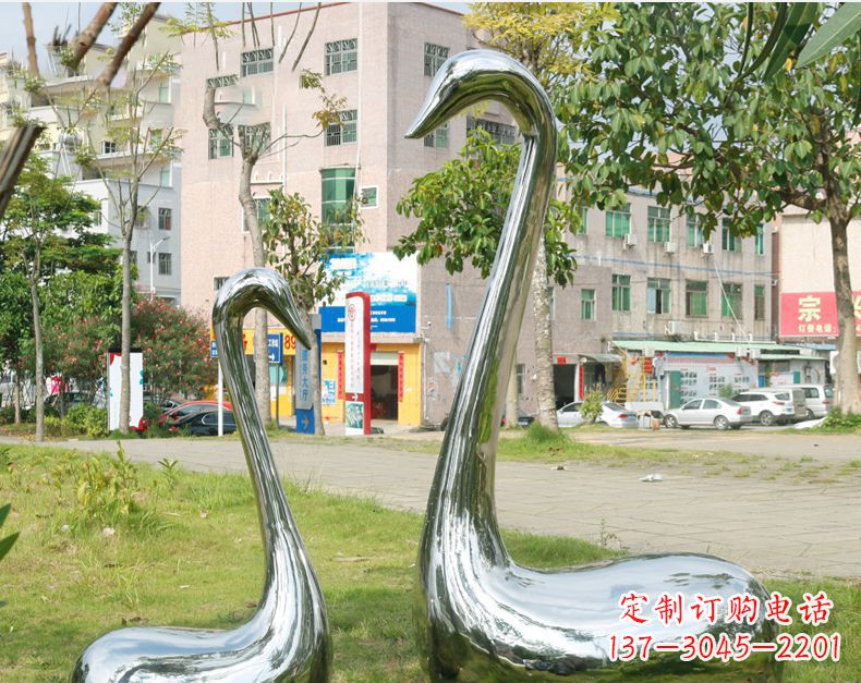 菏泽天鹅抽象不锈钢雕塑112