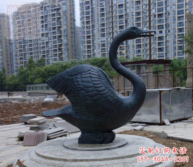 菏泽天鹅动物铜雕
