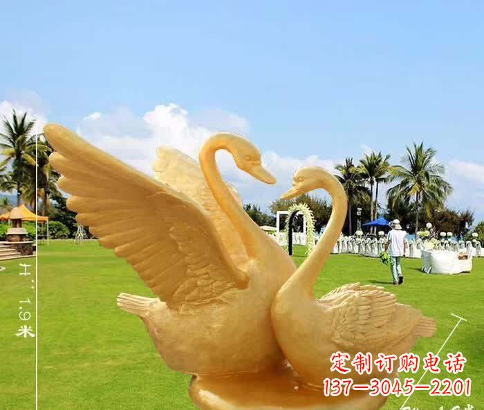 菏泽天鹅铜雕