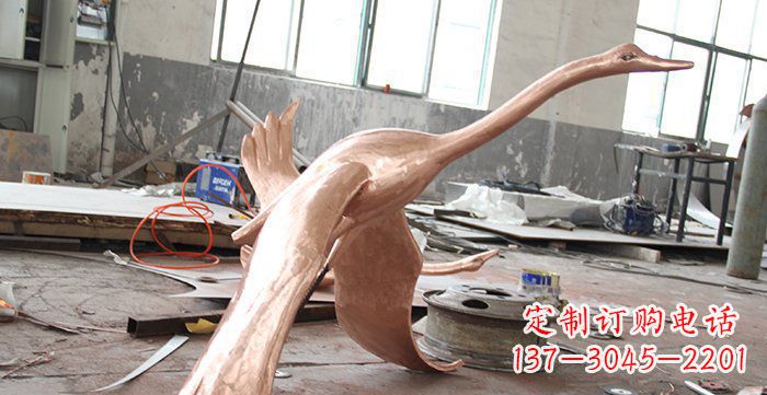 菏泽天鹅铸铜动物铜雕