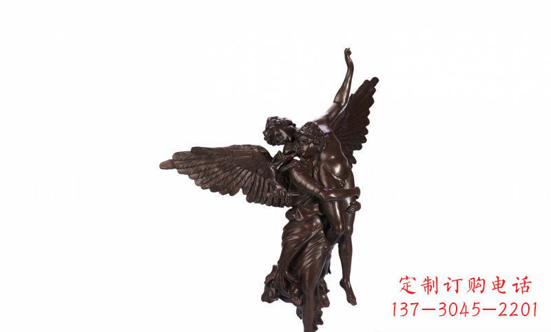 菏泽天使玻璃钢仿铜人物雕塑
