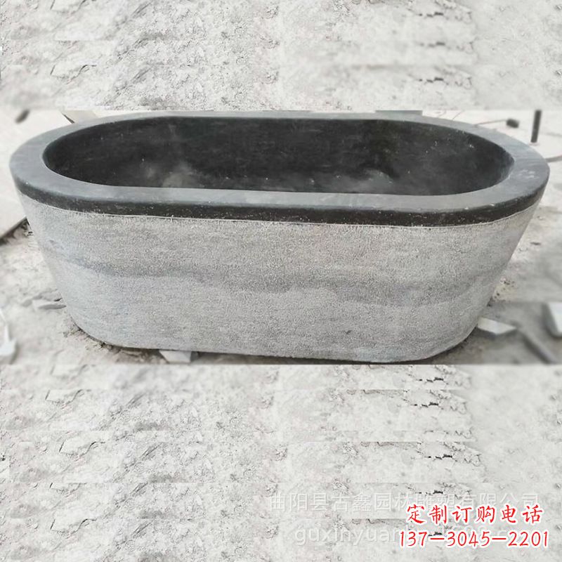 菏泽庭院养鱼石雕水槽