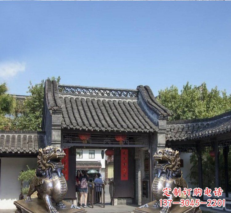 菏泽铜雕北京狮子庭院动物雕塑