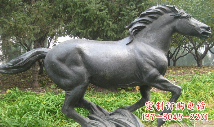 菏泽铜雕奔马公园动物雕塑