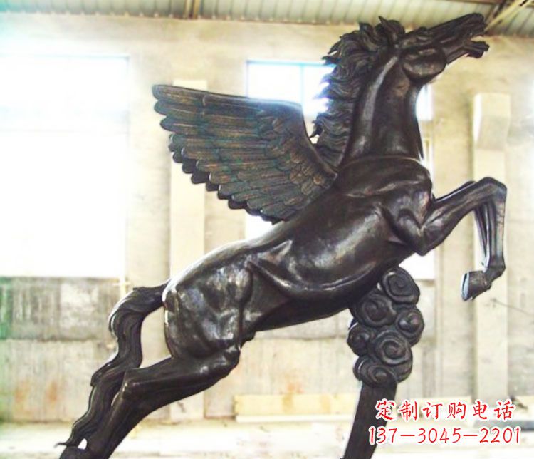 菏泽铜雕奔跑飞马雕塑