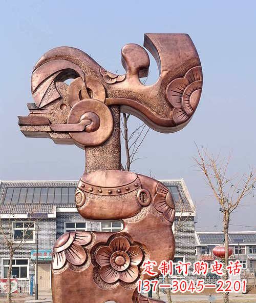 菏泽铜雕抽象皮影戏人物