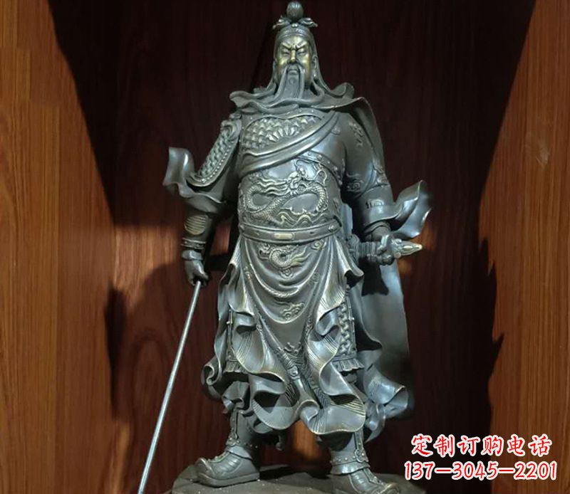 菏泽铜雕关公人物雕塑