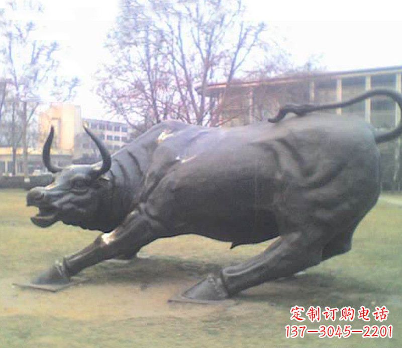 菏泽铜雕牛广场动物景观摆件 (2)