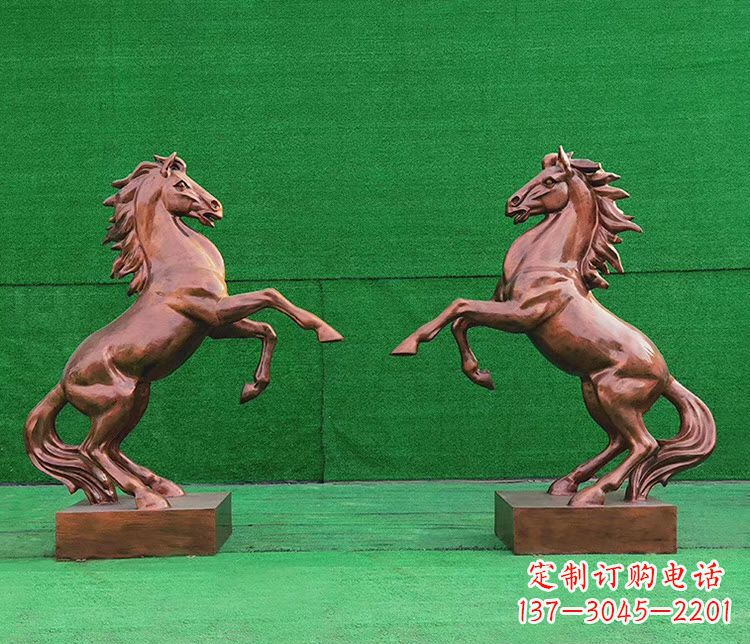 菏泽铜雕企业马到成功立马
