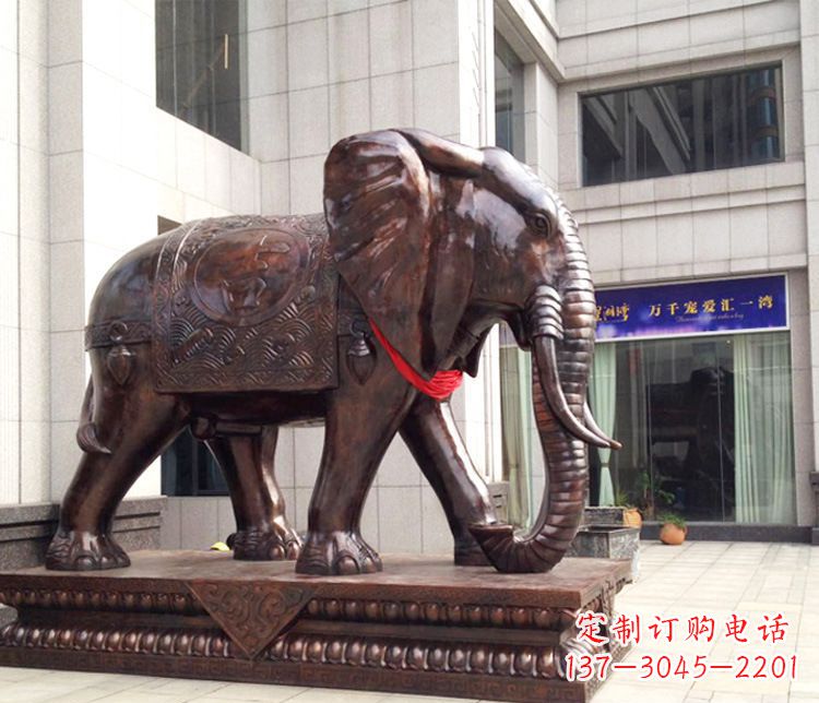 菏泽铜雕企业招财大象
