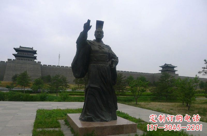 菏泽铜雕秦始皇古代名人雕塑