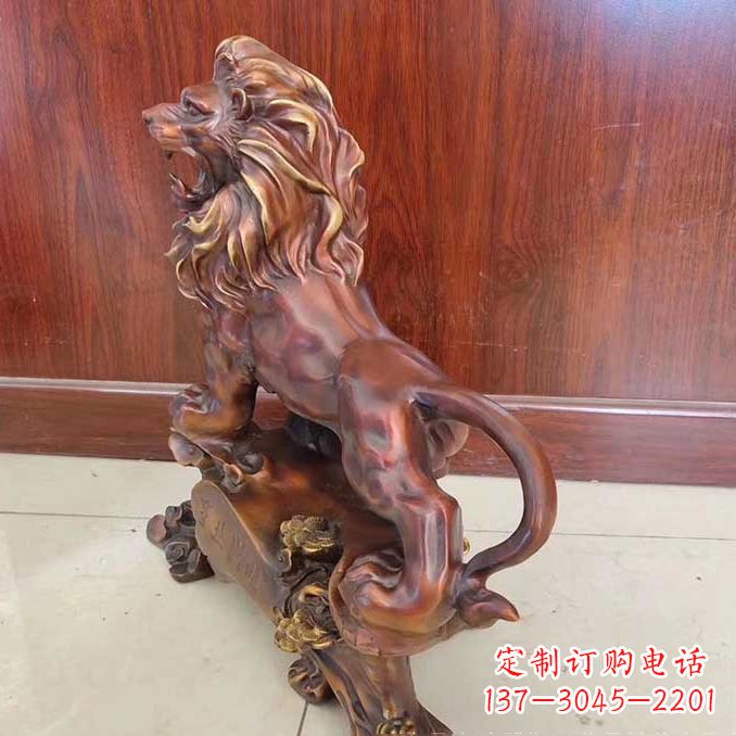 菏泽铜雕狮子动物雕塑摆件