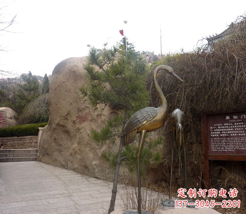 菏泽铜雕仙鹤