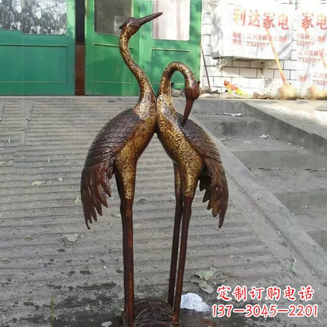 菏泽铜雕仙鹤夫妻