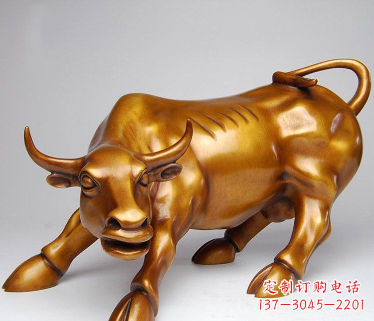 菏泽铜雕小区动物牛摆件 (2)