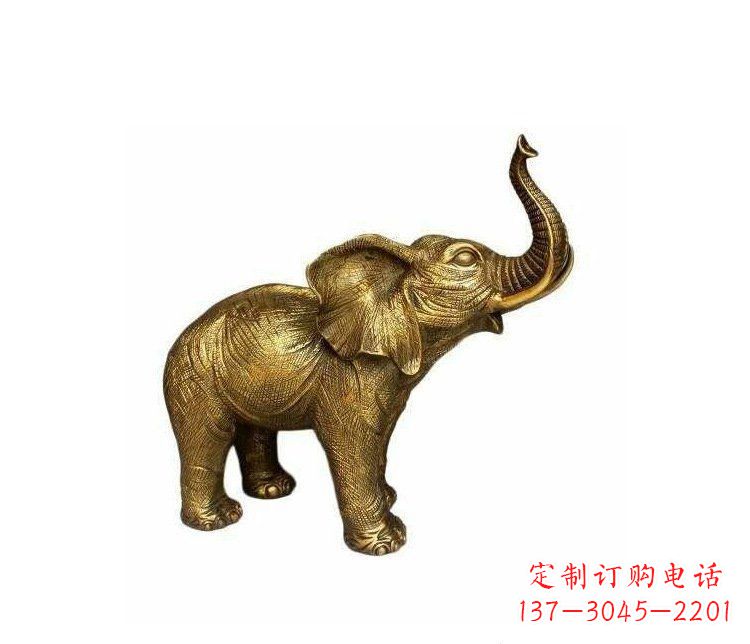 菏泽铜雕园林动物小象雕塑