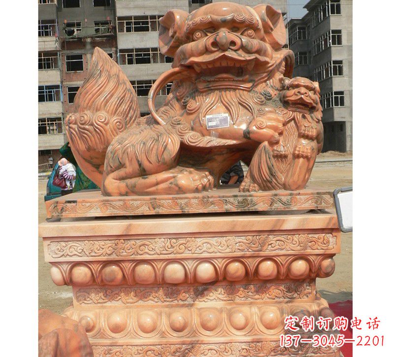菏泽晚霞红南方石狮子