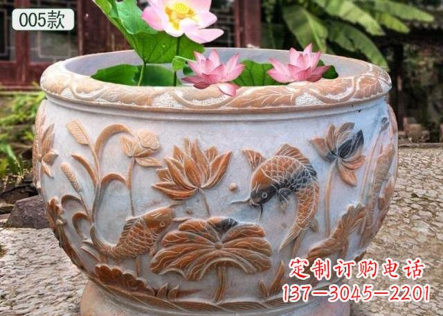 菏泽晚霞红水缸鱼缸雕塑
