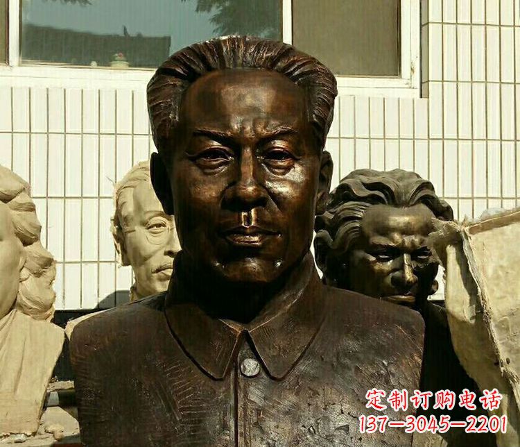 菏泽伟人刘少奇胸像铜雕