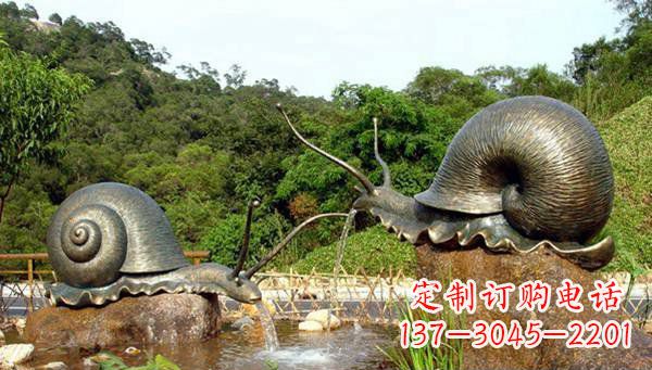 菏泽蜗牛公园动物铜雕