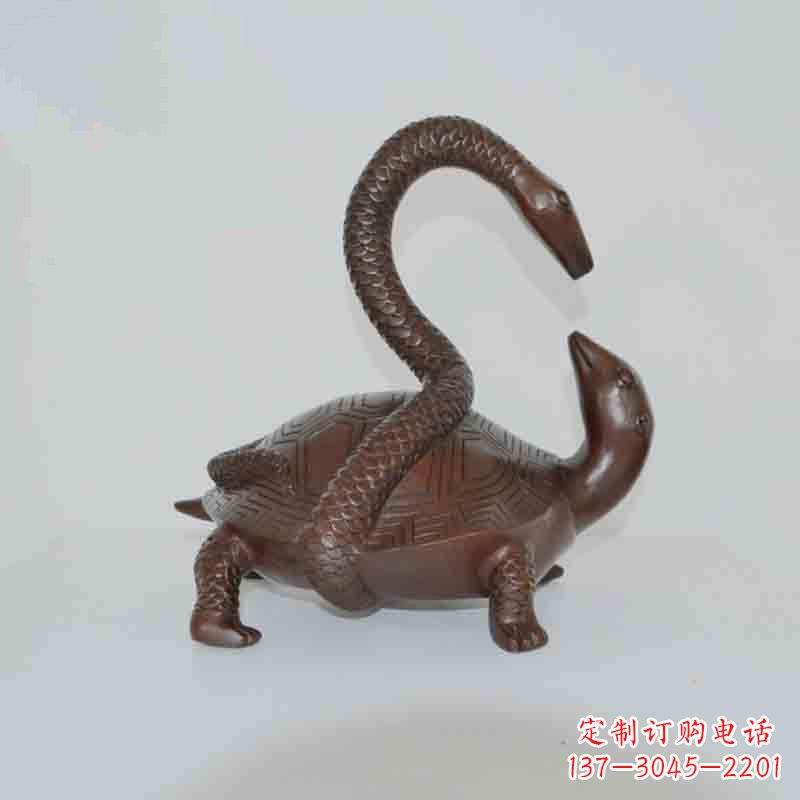 菏泽乌龟背蛇龟蛇铜雕