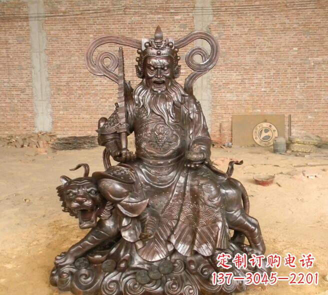 菏泽武财神赵公明铜雕
