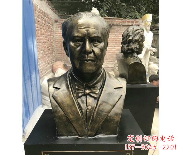 菏泽西方名人爱迪生胸像铜雕