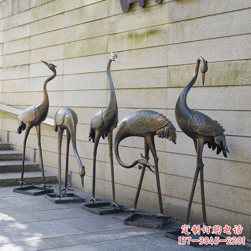 菏泽仙鹤不锈钢雕塑