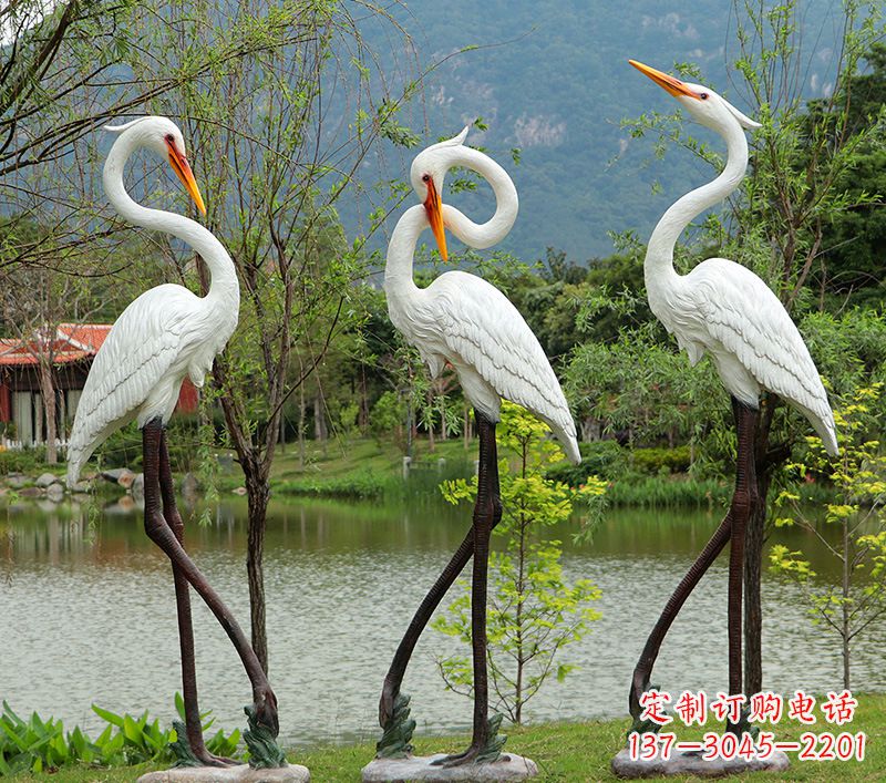 菏泽仙鹤的雕塑