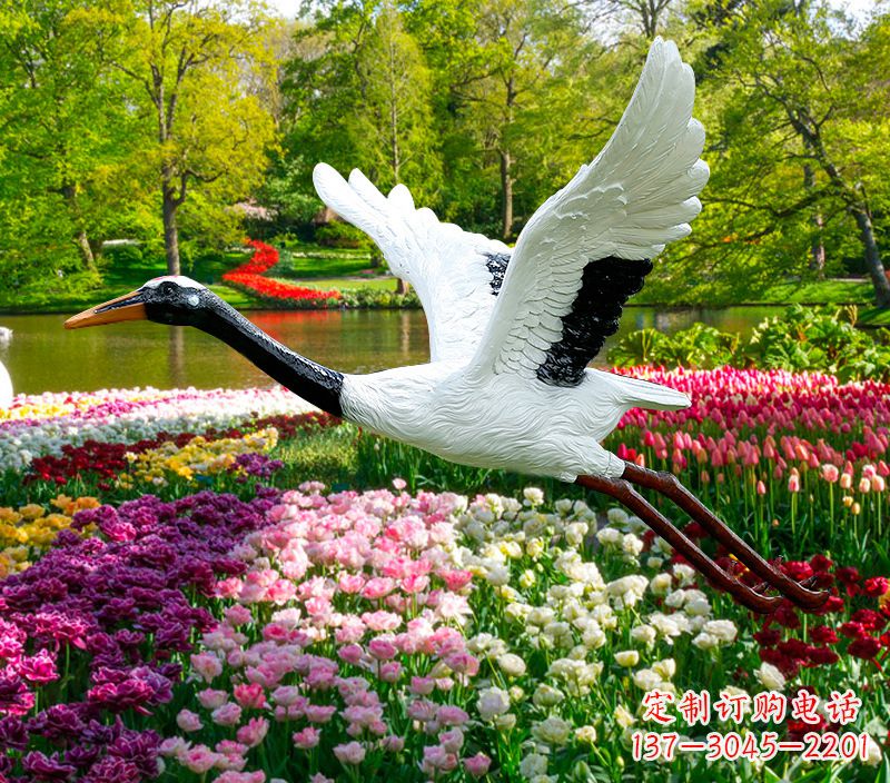 菏泽仙鹤雕塑灯