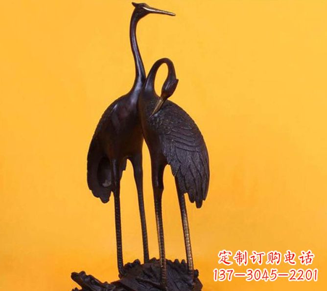 菏泽仙鹤雕塑铜