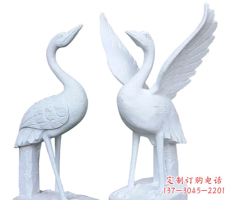 菏泽仙鹤公园动物石雕