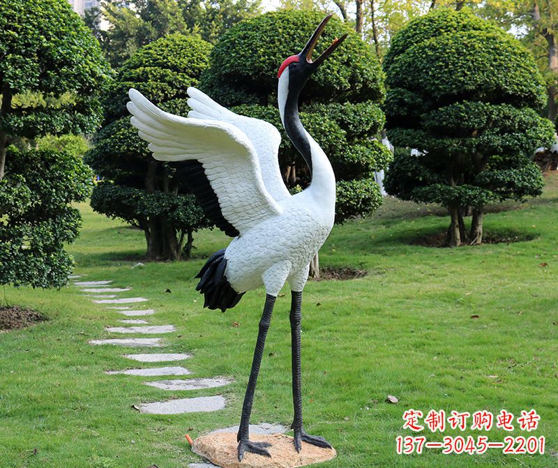 菏泽仙鹤金属雕塑