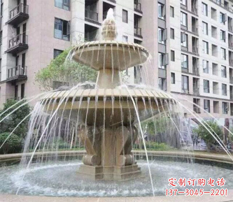 菏泽小区大型喷泉景观石雕
