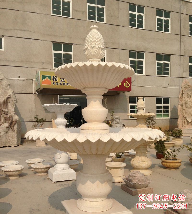 菏泽小区景观菠萝式喷泉石雕