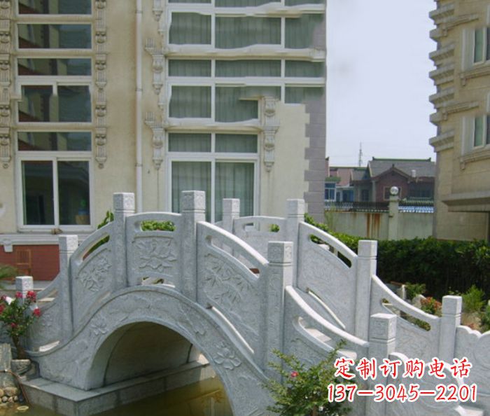 菏泽小区景观大理石拱桥 (2)