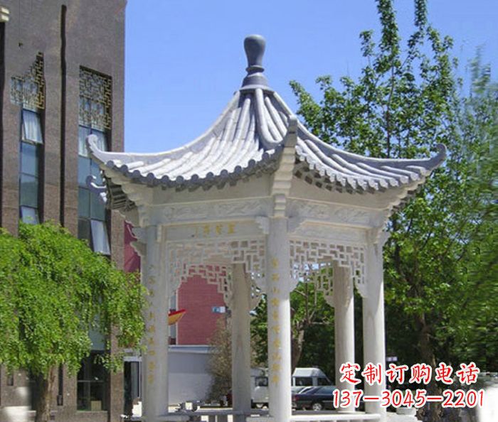 菏泽小区景观大理石凉亭