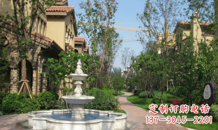 菏泽小区景观大理石喷泉石雕 (5)