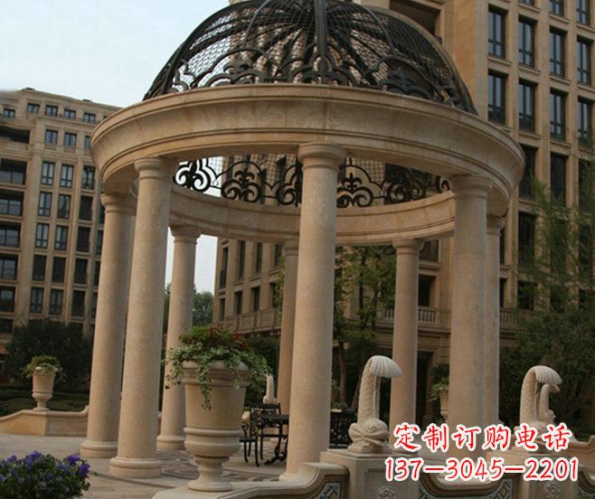 菏泽小区景观欧式石雕凉亭