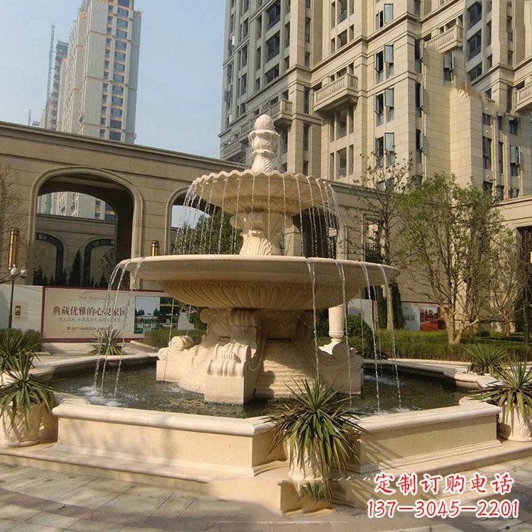 菏泽小区庭院石雕欧式喷泉