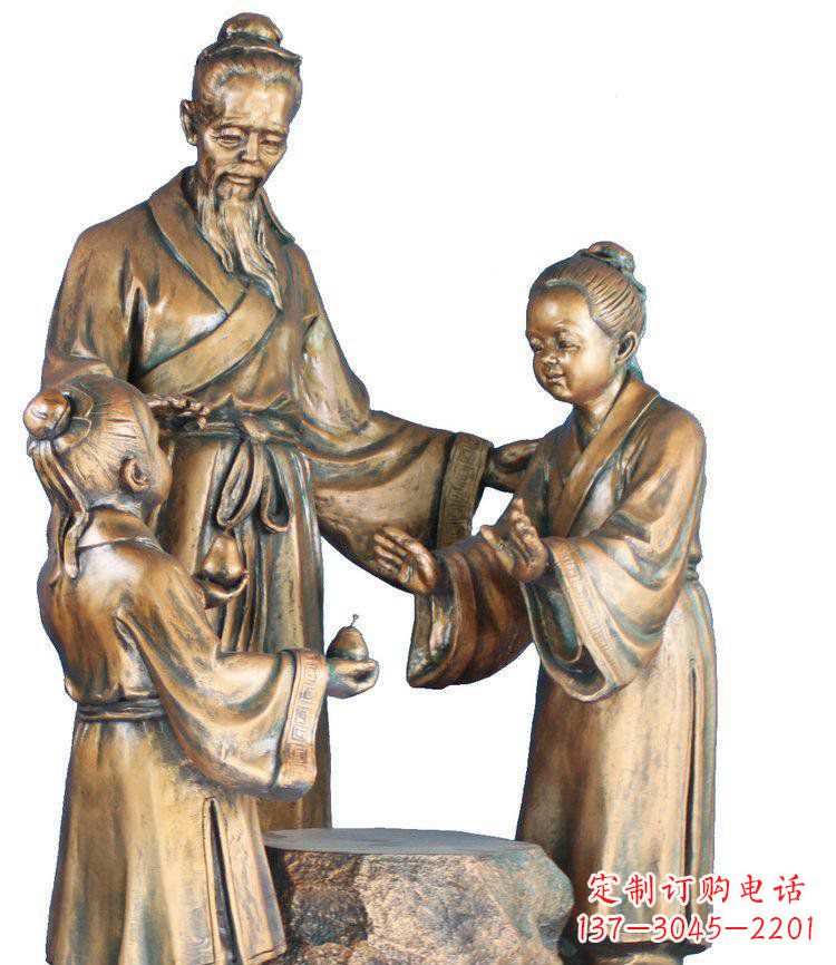 菏泽校园孔融让梨景观铜雕