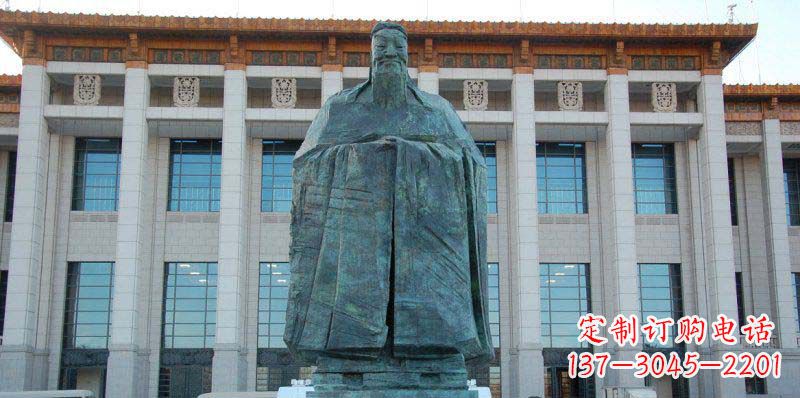 菏泽校园孔子景观铜雕
