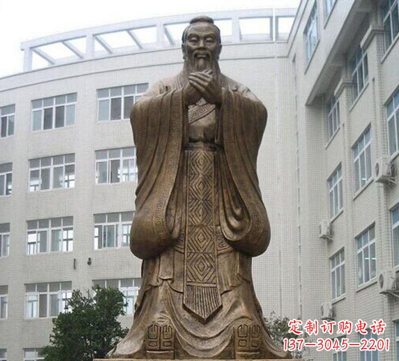 菏泽校园孔子铜雕222