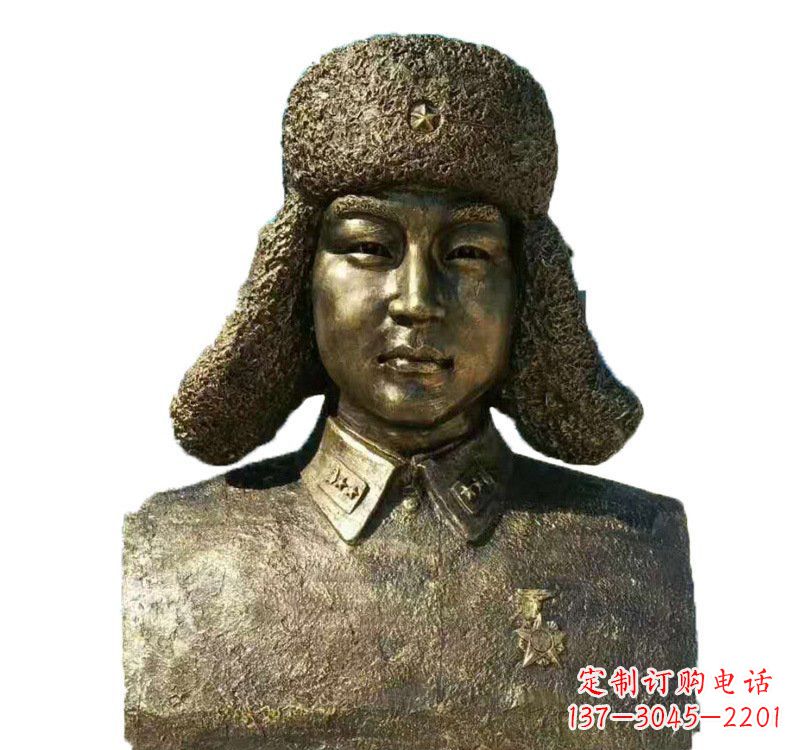菏泽校园雷锋头像铜雕