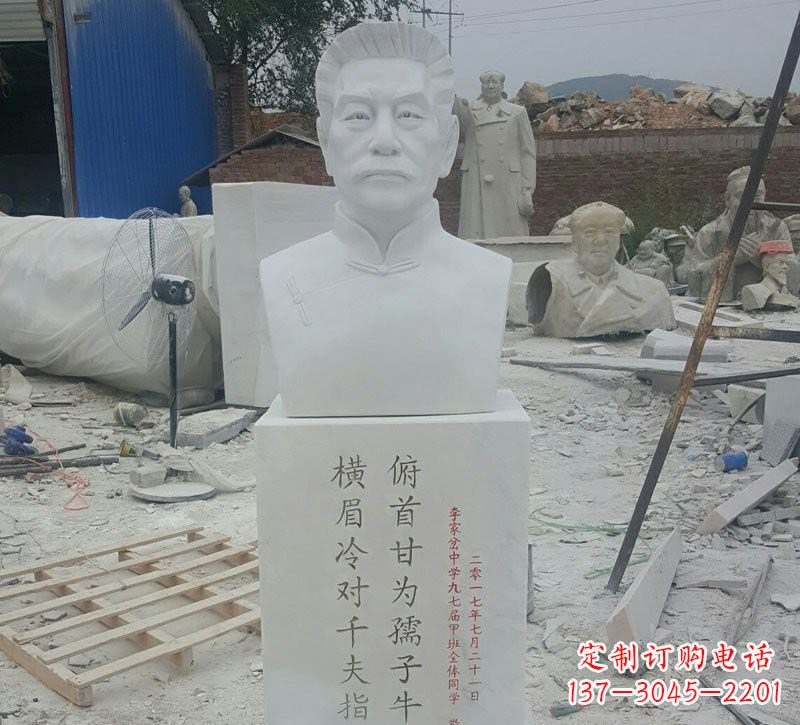 菏泽校园鲁迅胸像石雕