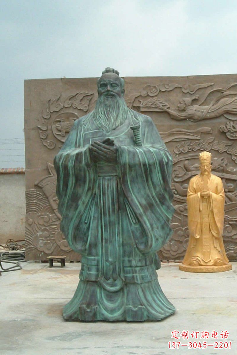 菏泽校园青铜仿古孔子